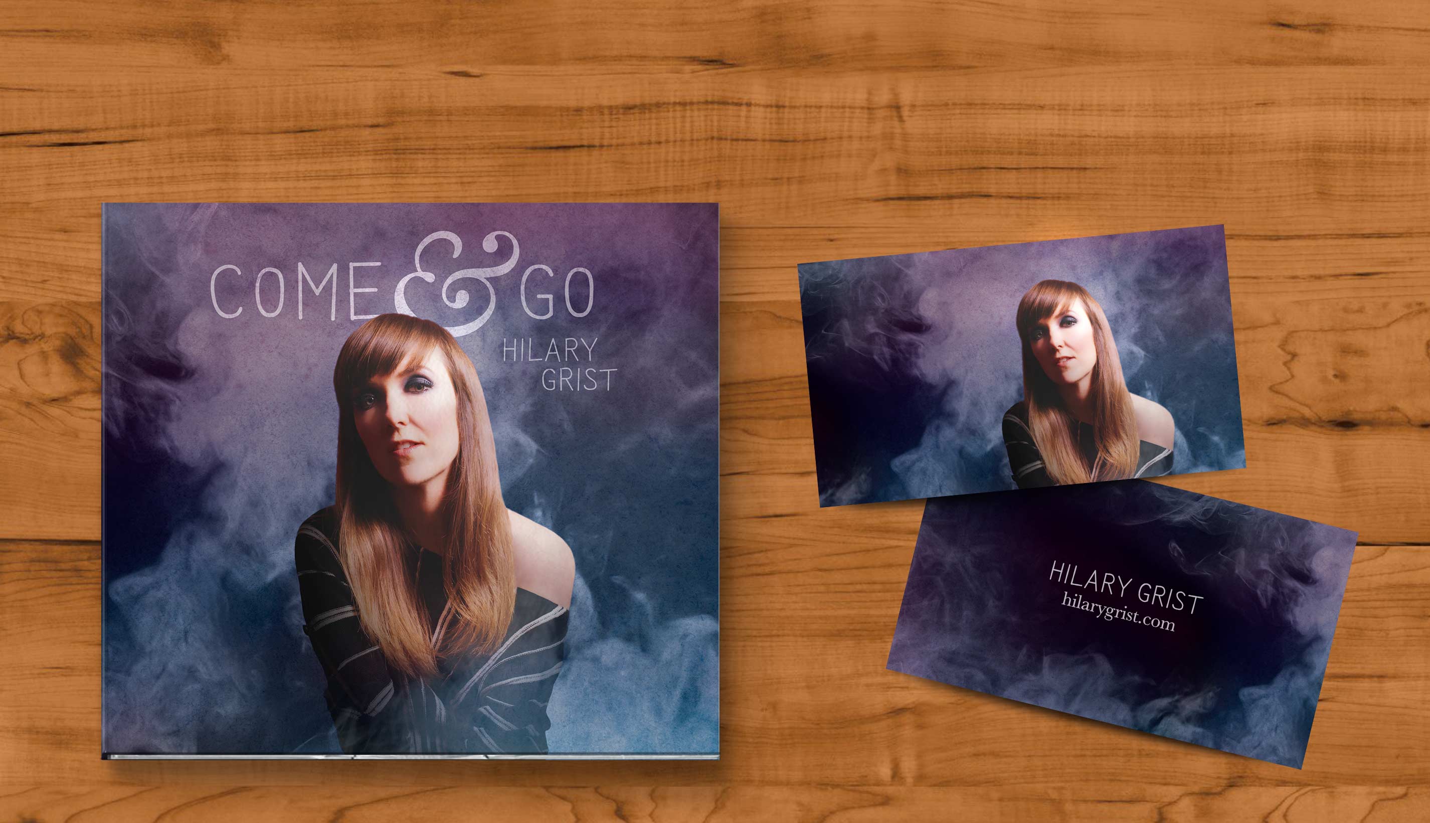 Cover art and branding for singer-songwriter musician Hilary Grist