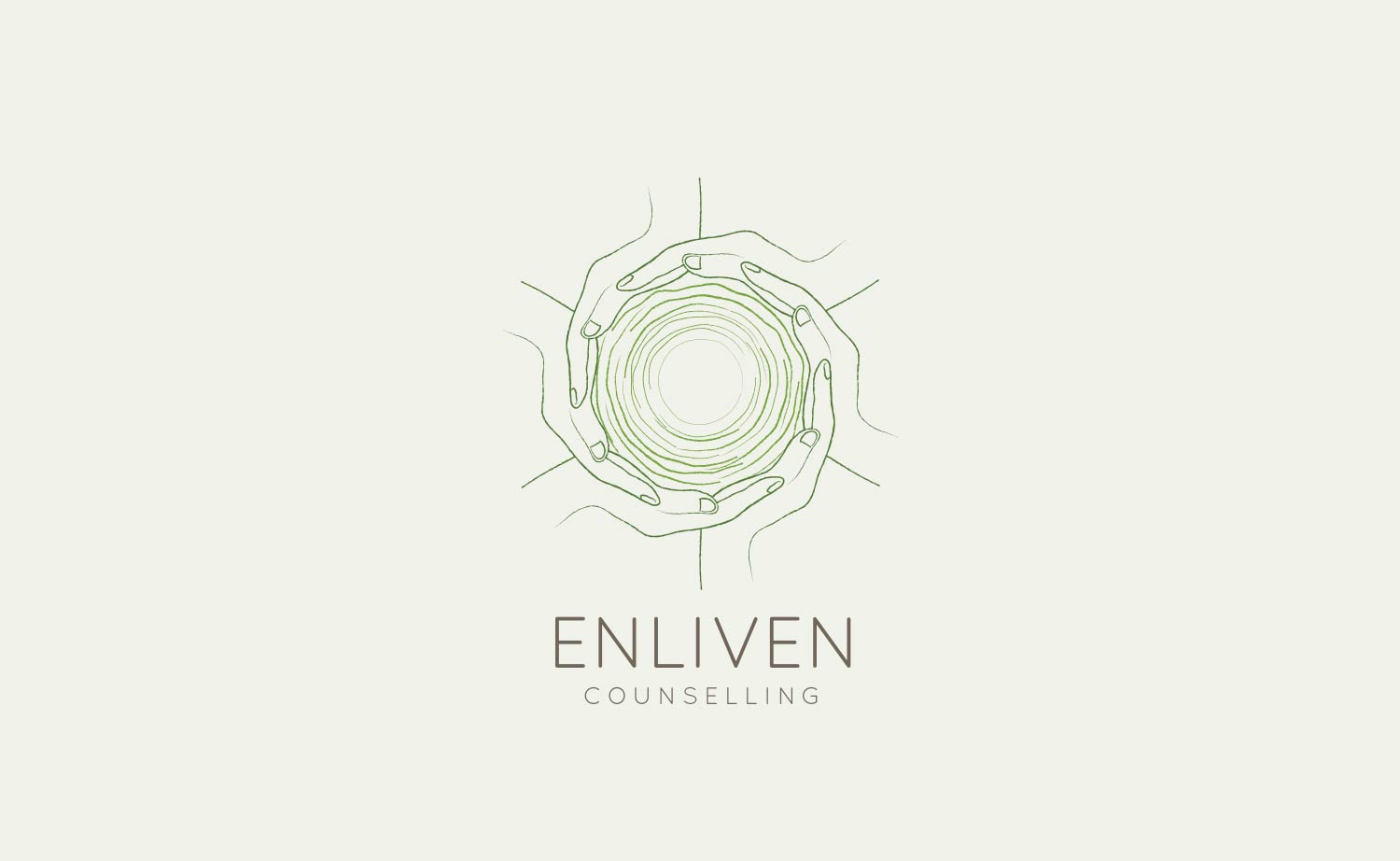 Logo and branding for Enliven Counselling