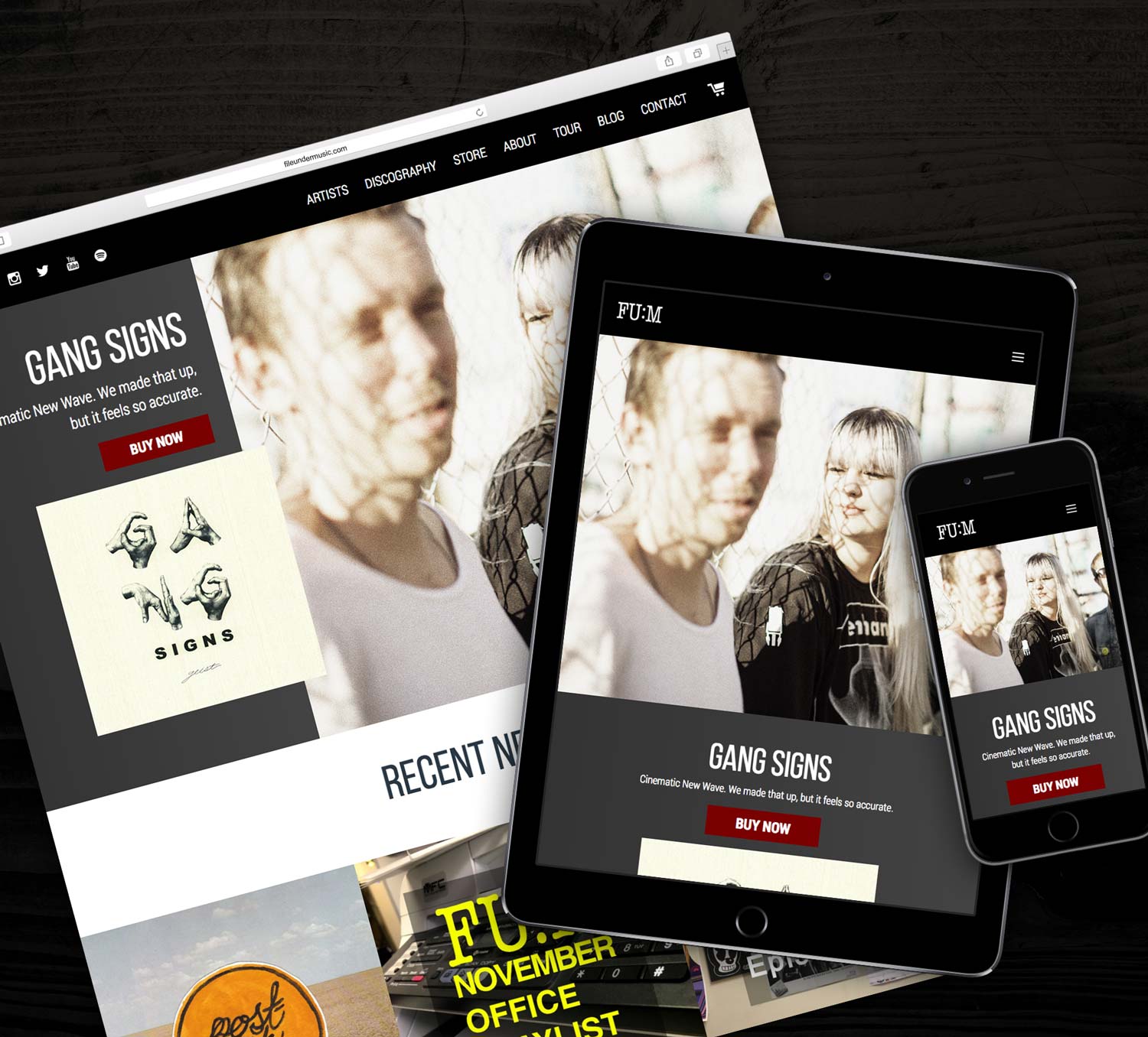 Responsive eCommerce website for File Under Music