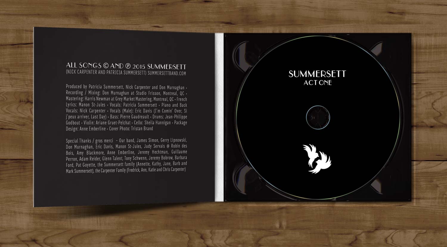 Album packaging for Summersett